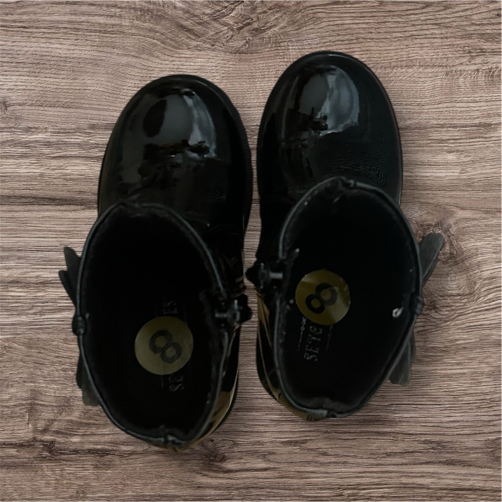 Seychelles Shiny Black Kids Boots - Picture 7 of 7